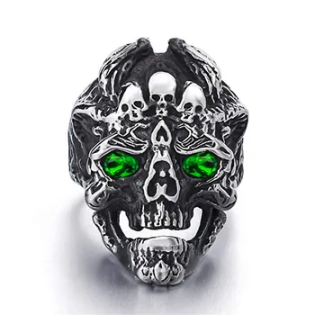 HNSP Punk kaukolės žiedas vyrams Gotikos žiedas vyrų didžiojo Piršto dydžio papuošalai dovanų didmeninės