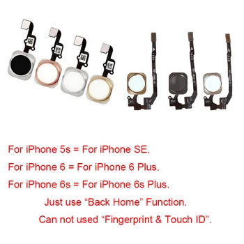 Home Mygtuką Flex Kabelis Asamblėjos iPhone 5S SE 6 6s 7 8 Plius Namų Mygtuką, Ekrane Contral Flex Kabelis, Pakeitimas, Remontas, Dalys