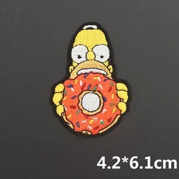 Homer Simpson Nugarą Į Krūmus Juokinga pin Išsiuvinėti Geležies Lopai drabužių halloween 