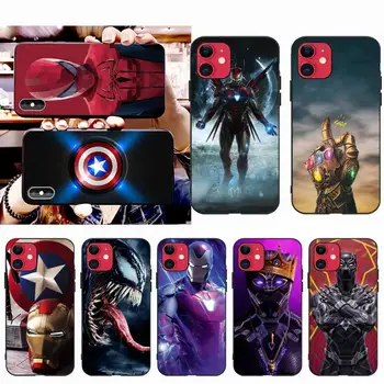 HOTCASHOP marvel heroes Telefono dėklas skirtas iphone 12 pro max 11 pro XS MAX 8 7 6 6S Plus X 5S SE 2020 XR atveju