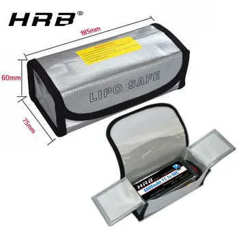 HRB 185x75x60mm atspari Ugniai maišelį Rc LiPo Baterijos Nešiojamų Sprogimų Saugos Pagalvių Saugiai saugoti Mokestis Maišas