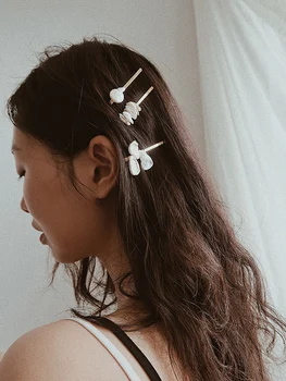 HZ 2019 Elegantiškas Baroko Gėlo vandens Perlai Korėja Naujų Plaukų Segtukas, Plaukų Danga Barrettes Staigius Plaukų Aksesuarai Moterims Atostogų