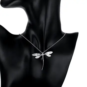 INALIS Mados Sidabro Padengtą Karoliai Kūrybos Dragonfly Moteris Karoliai Romantiška Osioms Šalies Dovanų Tendencijos, Juvelyrikos 2021