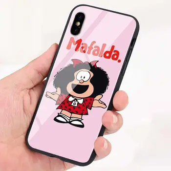 IPhone 12 11 Pro Max mini Padengti Coque Mafalda animacinių filmų 