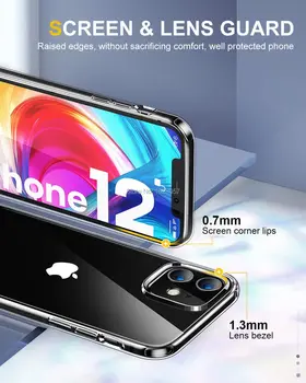 IPhone 12 Mini Pro Max Atveju Silikono Minkštas Galinį Dangtelį iPhone SE 2020 Telefono Dangtelį iPhone 11 SE 2020 XS XR 6 7 8 Plius