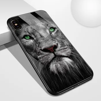 IPhone 12 pro stiklo atgal padengti liūtas gyvūnų atveju iphone 12 mini padengti funda 