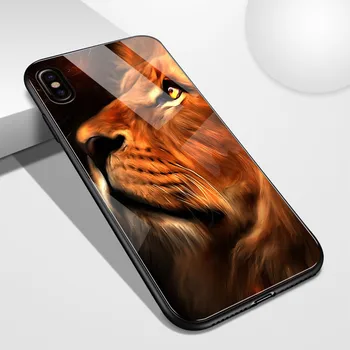 IPhone 12 pro stiklo atgal padengti liūtas gyvūnų atveju iphone 12 mini padengti funda 