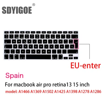 Ispanijos Čilė ES Klaviatūros Protector Cover For Mac Book Air13 pro15 