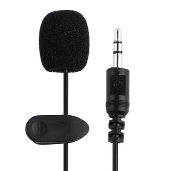 Išorinių 3.5 mm laisvų Rankų Nešiojama Mini Laidines Apykaklės Įrašą Atvartas Lavalier Microphone Nešiojamas PC Lound Garsiakalbis