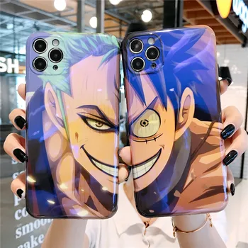 Japonija, Anime One Piece Luffy Zoro Telefono dėklas Skirtas iphone 12 11 Pro X XS Max XR 7 8 Plius 