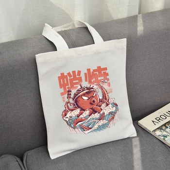 Japonija Stiliaus Animaciją Nešti Pirkinių Krepšys Lady Literatūros Harajuku Drobės Pečių Maišą Studentų Medžiaga Ekologinio Sulankstomas Shopper Bags