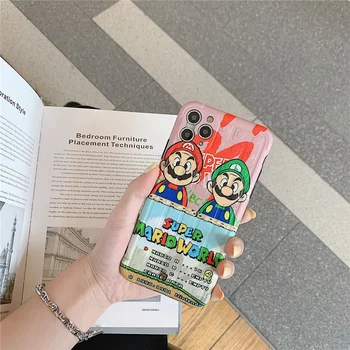 Japonijos animacinių filmų žaidimų konsolės grybų apsaugos silico minkštas telefono dėklas skirtas iphone 7 8plus 11 Pro Max X XS SE20 juokingas anime dangtis