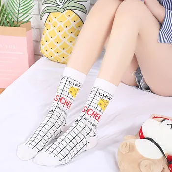 Japonijos Harajuku lady animacinių filmų kojinių juokinga maisto gyvūnų vaisių kojinių mielas sūris velykinis kiaušinis braškių katė kojinių laiminga moteris kojinių