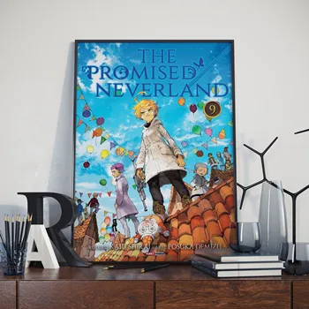Japonijos Mielas Anime Pažadėjo Neverland Tapybos Meno Dekoro Nuotraukos Kokybės Drobė Plakatas Namų Dekoro Vaikų Kambario Sienų Dekoras A954