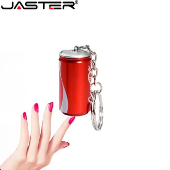 JASTER metalo 2.0 USB flash drive butelis skardinės pen drive, memory stick, Kokso skardinės, 4G, 8G 16G 32GB 64GB 128GB U disko dovana nemokamas pristatymas