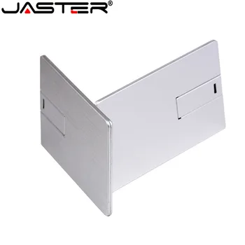 JASTER Usb Flash Drive 4GB 8GB 16GB 32GB 64GB Metalo Kortelę, Pendrive Verslo Dovanų Usb Stick Kreditinės Kortelės Pen Ratai