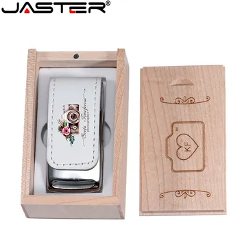 JASTER užsakymą su Įmonės Logotipu, usb 2.0 Flash pen drive 64GB 32GB 4GB 8GB 16GB Pendrive Oda Usb+Box (10 nemokamai pritaikymas)
