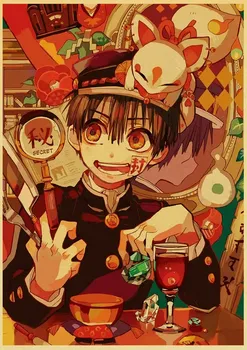 Jibaku Shounen Hanako-kun Anime Plakato spauda Retro Plakato, Sienų Lipdukai, Skirtą Kambarį Namuose Meno Apdaila