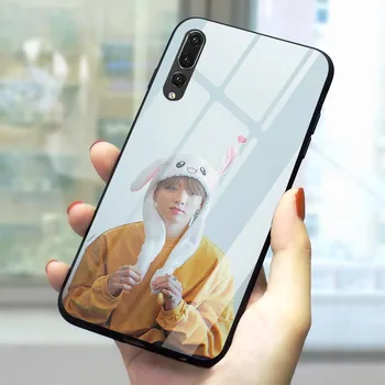 Jungkook Kpop Stiklo Telefoną Atveju Huawei P10 LITE Padengti Mate 20 Lite Garbę 9 10 Lite 7A P10 P20 30 PRO P Smart