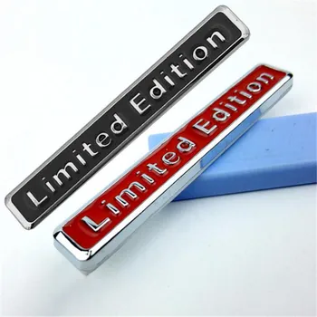 Juoda/raudona 3D Metalo Limited Edition Ženklelis Universalus Automobilinis Lipdukas Lipdukas Automobilio Stiliaus