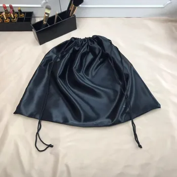 Juodos spalvos aukštos kokybės sklandžiai laikymo maišelis, maišelis dulkėms pluoštas Raišteliu maišelį aplinkos apsauga saugojimo krepšys Šilko satino audinys