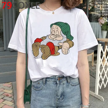 Juokingas animacinių filmų marškinėliai moterims harajuku plius dydis unisex korėjos stiliaus mielas anime ulzzang t-shirt Paprasta Visų rungtynių drabužių moterų