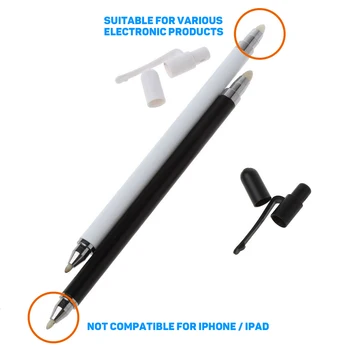 Jutiklinio Ekrano rašikliu nešiojamas Dual Minkštas Plunksnos Jutiklinis Ekranas Capacitive Stylus Pen for Smart Telefonas/Tabletę/Nešiojamas Anti-pirštų atspaudų