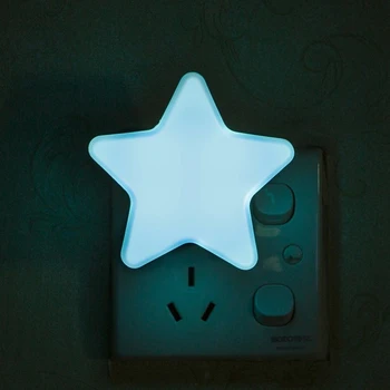 Jutiklis Kontrolės Mini Star Mėnulis Naktį LED Šviesos Tamsoje, Vaikų Miegamųjų Lovos Vaikams Debesis Lempos ES/JAV Kūdikis Miega naktinė lempa