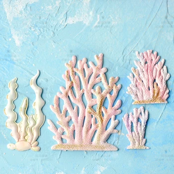 Jūros Koralų Pelėsių Silikono Formos Minkštas Tortas Dekoravimo Priemonė Sugarcraft Šokolado Formos Bakeware Įrankiai