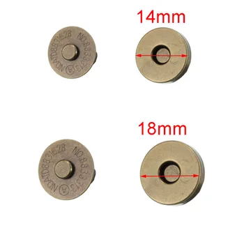 Kaip 14mm/18mm Metalo Stiprus Magnetinis snap tvirtinimo detalių Sąsagos Mygtukai Rankinės, piniginės Krepšiai, Dalys, Priedai