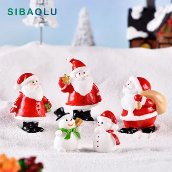 Kalėdų Eglutė elniai, rogės, sniego Namus miniatiūrinės statulėlės Modelis lėlių gyvūnų namuose pasakų sodo puošmena šiuolaikinės priedai
