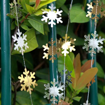 Kalėdų Eglutės papuošalus 4M Šmėžavimas Žvaigždės Snaigės Popieriaus Girliandas Papuošalai Kalėdų Dekoracijas Namų naujieji Metai Apdaila