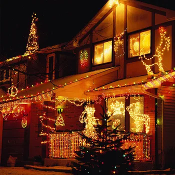 Kalėdų Lauko String Šviesos Girlianda 5M 10M, 20M 30M 50M 100M Vandeniui LED Pasakų Šviesos Vestuves Kalėdų Atostogų Šviesos