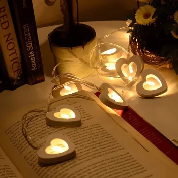 Kalėdų Llight LED String Šviesos Medienos Meilė Širdies Vestuvių Sode Vaikas Studentų Romantiškas Įvykis Tiekimo Šaliai Dekoro