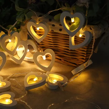 Kalėdų Llight LED String Šviesos Medienos Meilė Širdies Vestuvių Sode Vaikas Studentų Romantiškas Įvykis Tiekimo Šaliai Dekoro