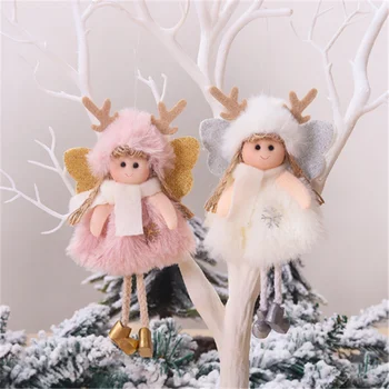Kalėdų Medžio Apdaila Pliušinis Angel Doll Pakabukas Kalėdinė Dekoracija 2021 Naujųjų Metų Dekoracija Kalėdų Dovana Linksmų Kalėdų