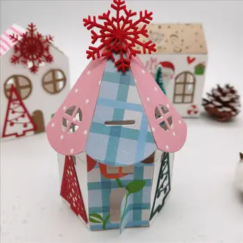 Kalėdų pelėsių namas metalo miršta Saldainių dėžutė Naujų 2020 m. užrašų knygelė popieriaus amatų peilis formos ašmenys punch trafaretai miršta