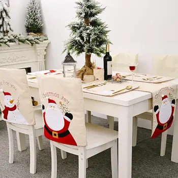 Kalėdų Senelio Skrybėlė Kėdė Padengti 2020 Linksmų Kalėdų Dekoracijas namams Kalėdų Papuošalai Naujųjų Metų 2021 Navidad Noel Kalėdų Dovana