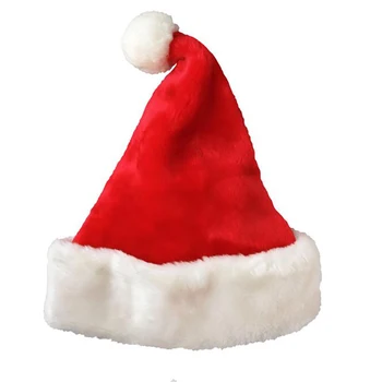 Kalėdų Skrybėlę Suaugusiems Didelis Kamuolys Pliušinis Kalėdų Kepurės Moterims, Vyrams, Raudona Kalėdų Senelio Skrybėlė Aukštos Kokybės Minkštas Pliušinis Skrybėlės