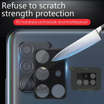 Kamera Plėvelės Samsung Galaxy A12 A21s A31 A51 A71 5G A41 M31 Pilnas draudimas 3D Curverd Objektyvas Screen Protector, Grūdintojo Stiklo