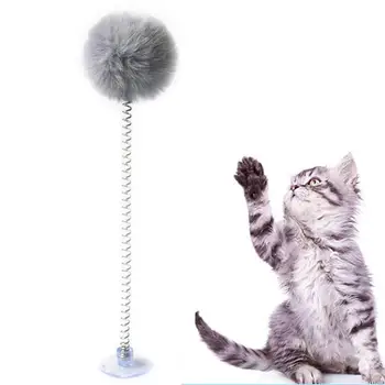 Kapmore 1pc Katė Žaislas Juokinga Kūrybos Interaktyvus Netikrą Plunksnų Bell Dekoro Cat Kitten Interaktyvus Žaislas Naminių Reikmenys Katė Džiaugtis
