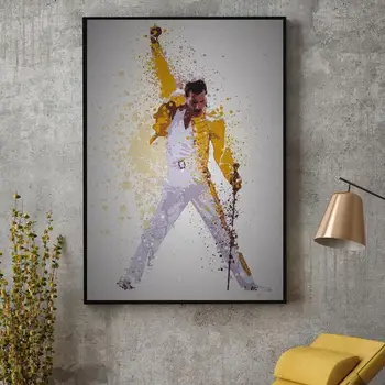 Karalienė Freddie Mercury Bohemian Rhapsody Drobės Tapybos Sienos Menas Spausdinti Modernus Plakatas Sienos Nuotraukas Kambarį Namų Dekoro