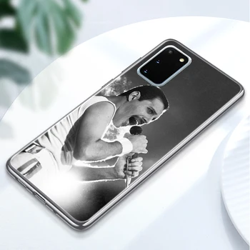 Karalienė Freddie Mercury Minkštos TPU Case for Samsung Galaxy S10 S9 S8, S7 S20 Plus Ultra S10e A50 A51 A71 A70 A20 A10 A40 10 PASTABA Plus