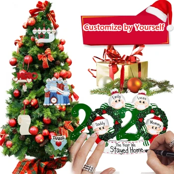 Karantino Maitintojo Personilized Šeimos Kalėdų Ornamentu 2020 Kalėdų Medžio Apdaila Atostogų Prekes