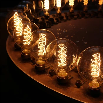 KARWEN Edison lemputė lampada retro kaitrinė 40w ampulä-Antikvarinių ir senovinių lempa E27 220V Už Dekoro, Kaitinamosios Lemputės Sieniniai šviestuvai