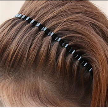 Karšto 1PC Vyrai Moterys Stilius Įrankiai Unisex Black Paprasta Banguoti Plaukai Vadovas Hoopas Juosta Sporto Lankelis Hairband Plaukų aksesuarai