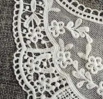 KARŠTO Dramblio kaulo, juodos spalvos medvilniniai siuvinėjimo gėlių nėrinių apykaklę Audinio Siuvimo, Aplikacijos 