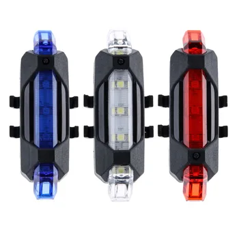 Karšto Dviračių Nuoma Šviesos diodų (LED) užpakalinis žibintas Galiniai Saugos Įspėjimas Dviračių Nešiojamų Šviesos USB Stiliaus Įkrovimo Dviračių Priedai
