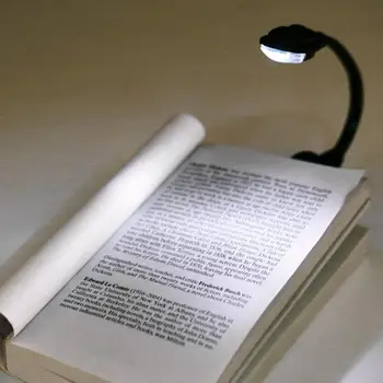 Karšto Mini Lankstus Clip-On Šviesus Knygos Šviesa Nešiojamas kompiuteris Baltas LED Knygų Skaitymo Šviesos Lempos Kompaktiškas Nešiojamasis Studentų Bendrabutyje Žibintai
