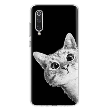 Katė Mielas Kačiukas Catling Telefoną Atveju Xiaomi Redmi Pastaba 9 8 7 7 7A 8A 6A S2 K20 K30 8T 9S MI 9 8 CC9 F1 Pro Mados Padengti Rubisafe